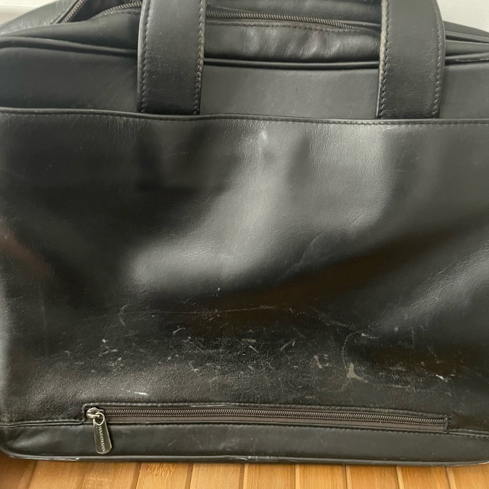 Hartmann Brown Leather Aviator Expandable Briefcase Laptop Bag MSRP $550 - Picture 7 of 7
